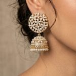 Floral Pearl Jhumka Earrings