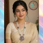 Vintage-Inspired Pearl & Oxidized Silver Rani Haar Set