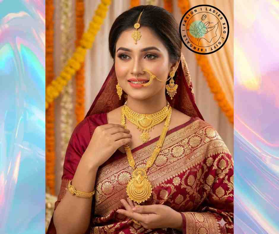 5 (4) Bridal Gold Plated Temple Jewelry Set - Image 1